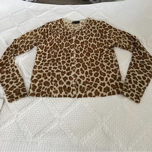J.crew cardigan ,giraffe print XS
